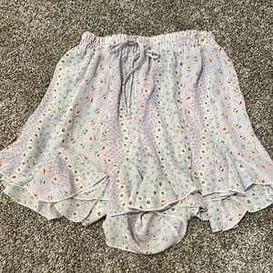 Floral Ruffle Skort